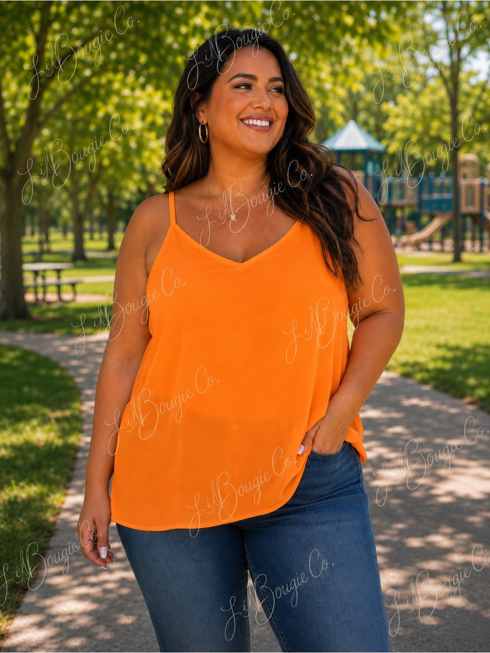 NWT Torrid Sophie Orange Chiffon Cami | Size 2 (18/20)